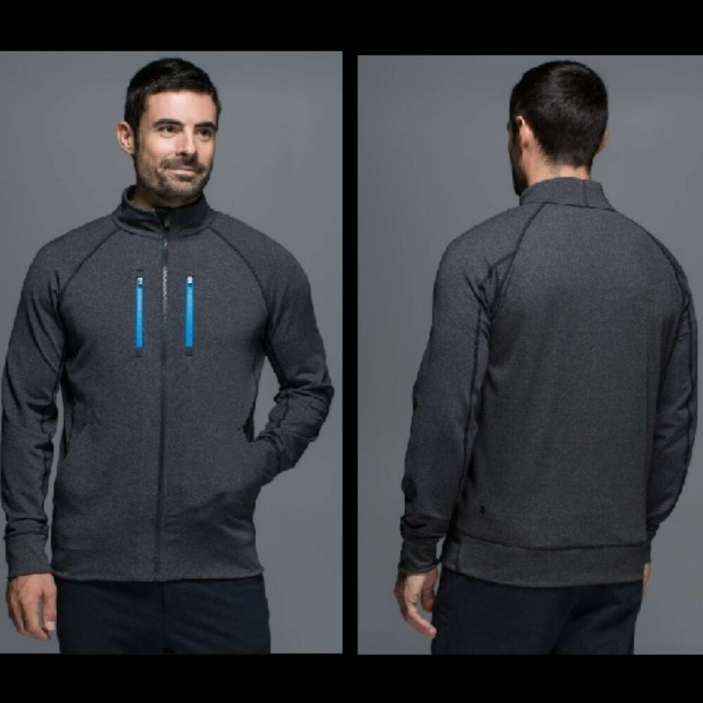 Lululemon Heathered Black / Cornflower Shift Jacket Sz XXL